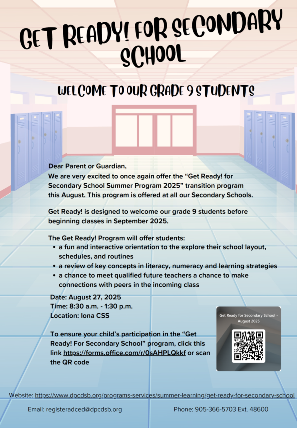 Get ready for secondary school poster
