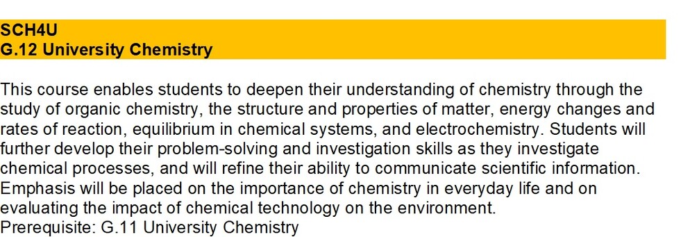 SNC1D course description