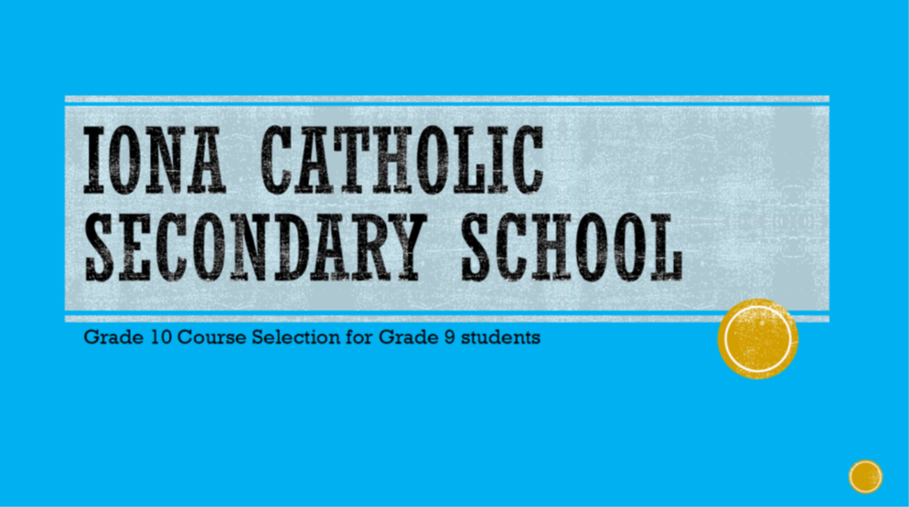 Iona catholic secondary school graphic